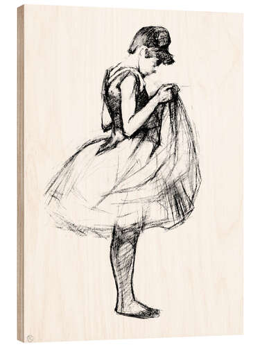 Tableau en bois Danseuse en jupe