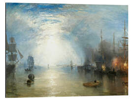 Magnettafel Arbeiter bei der Kohleverladung bei Mondschein