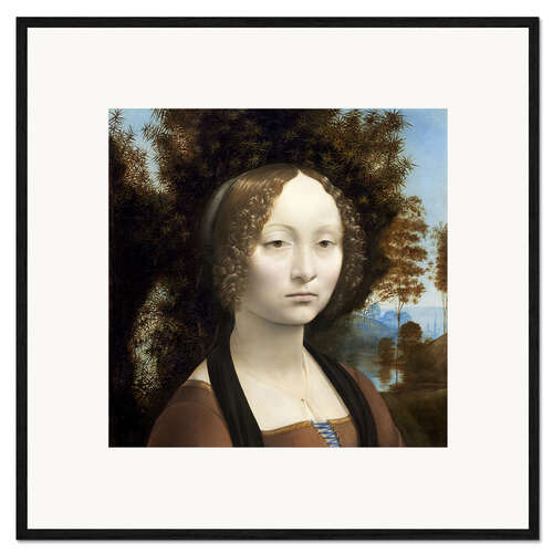 Plakat artystyczny premium w ramie Portret Ginevry Benci