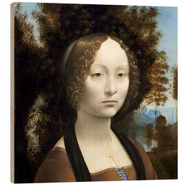 Wood print Ginevra de&#039; Benci