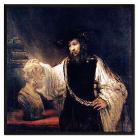 Gerahmter Kunstdruck Aristoteles mit einer Büste von Homer