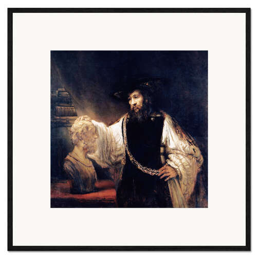 Framed art print Aristotle with a bust of Homer