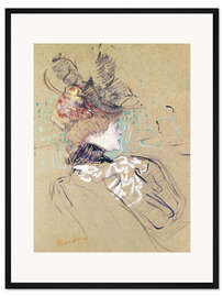 Gerahmter Kunstdruck Profil einer Frau