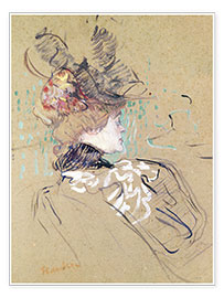 Wall print  Profile of a woman - Henri de Toulouse-Lautrec