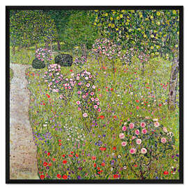 Gerahmter Kunstdruck Obstgarten mit Rosen - Gustav Klimt
