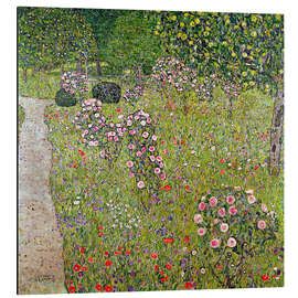 Magnettafel Obstgarten mit Rosen