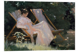 PVC-taulu Roses. Marie Krøyer seated in the deckchair in the garden by Mrs Bendsen's house, detail