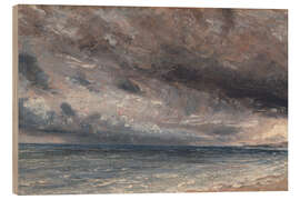 Obraz na drewnie Brighton coast, stormy evening