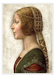 Stampa  Ritratto di una Sforza - Leonardo da Vinci
