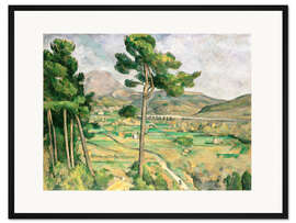 Gerahmter Kunstdruck Landschaft mit Viaduct: Montagne Sainte-Victoire