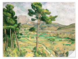 Wandsticker Landschaft mit Viaduct: Montagne Sainte-Victoire