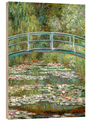 Puutaulu Bridge Over a Pond of Water Lilies