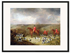 Framed art print Lord Glamis and his hunting dogs, 1823