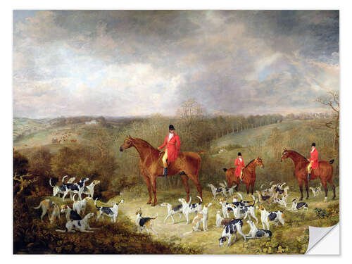 Sticker mural Lord Glamis et ses chiens de chasse, 1823