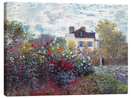 Canvastavla  The Artist&#039;s Garden in Argenteuil - Claude Monet