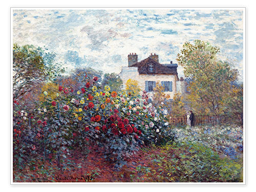Poster De tuin van de kunstenaar in Argenteuil