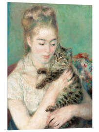 Gallery print Woman with a cat