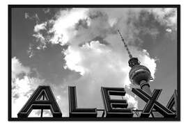 Gerahmter Kunstdruck Alexanderplatz Berlin monochrome