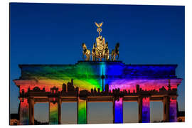 Aluminiumsbilde Berlin skyline at the Brandenburg Gate