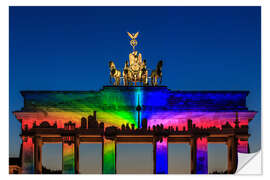 Muursticker Berlin skyline at the Brandenburg Gate