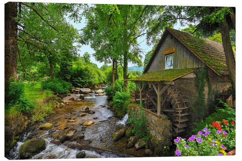 Leinwandbild Mühle im Schwarzwald