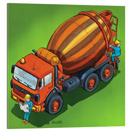 Gallery print Concrete mixer truck