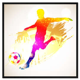 Gerahmter Kunstdruck Fußballspieler I