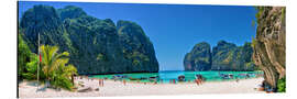 Tableau en aluminium Plage de Maya Bay - Thaïlande