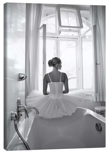 Canvas print Ballerina the bathroom