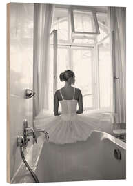Quadro de madeira Ballerina the bathroom - Jenny Stadthaus