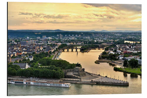 Aluminium print Deutsches Eck Koblenz