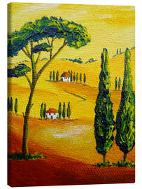 Canvastavla  Tuscany Landscape 2 - Christine Huwer