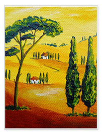 Tavla  Tuscany Landscape 2 - Christine Huwer