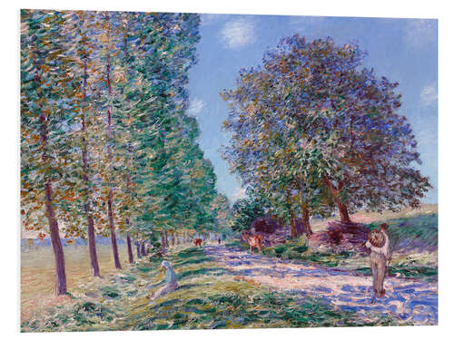 Foam board print Poplar Avenue at Moret on the Loing