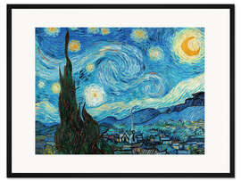 Gerahmter Kunstdruck Sternennacht, 1889