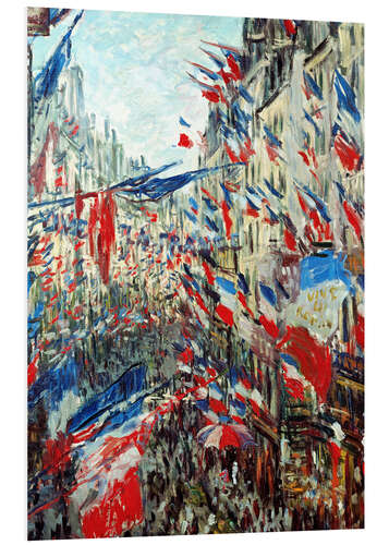 Foam board print Rue Montorgueil in Paris in the celebrations at 30 June