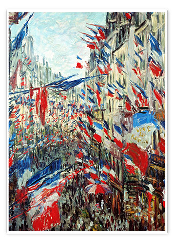 Póster Rue Montorgueil in Paris in the celebrations at 30 June