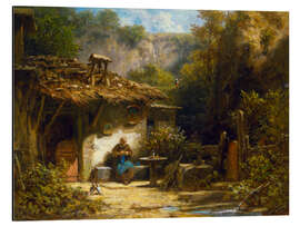 Magnettafel Strickender Einsiedler