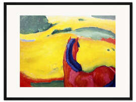 Gerahmter Kunstdruck Pferd in der Landschaft