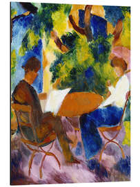 Magnettafel Paar am Gartentisch