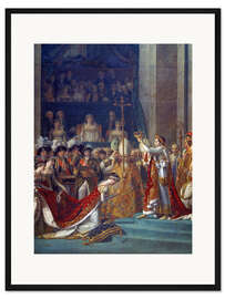 Gerahmter Kunstdruck Krönung von Kaiserin Josephine