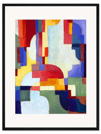 Gerahmter Kunstdruck Farbige Formen I