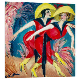 Foam board print Two red dancers