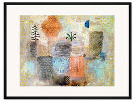 Gerahmter Kunstdruck Park mit dem kühlen Halbmond - Paul Klee