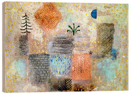 Quadro de madeira Park with the cool half-moon - Paul Klee