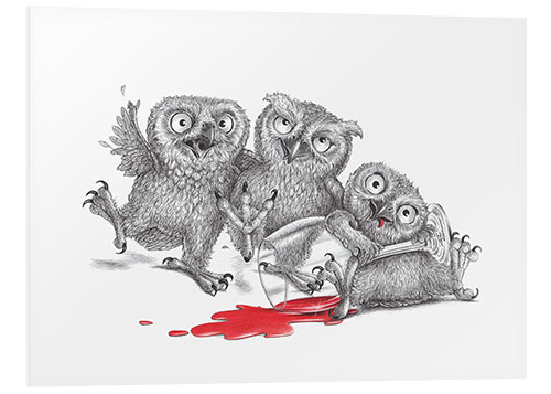 Quadro em PVC Party - Tipsy Owls