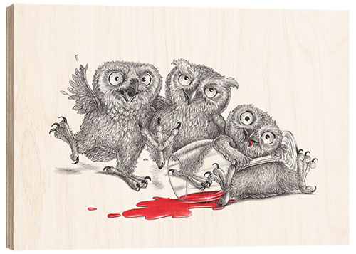 Hout print Party - Tipsy Owls