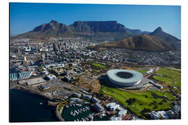 Aluminium print Cape Town Stadium and Table Mountain - David Wall