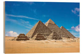 Cuadro de madera  Pirámides de Giza - Miva Stock