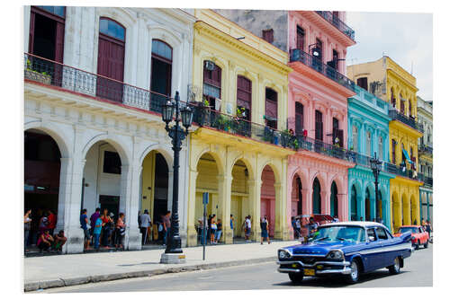 PVC print Pastel colored houses in Havana